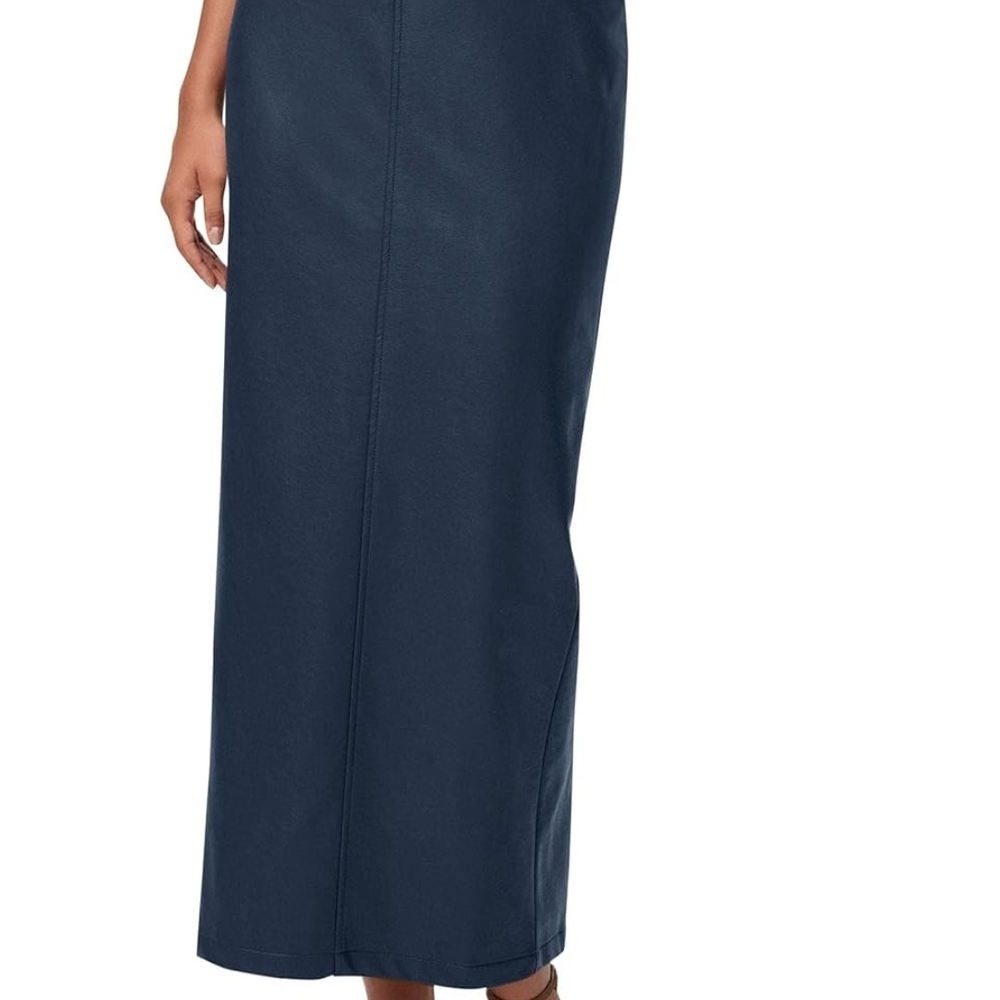 Elegant Navy Blue Maxi Skirt